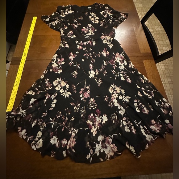 DKNY Black Floral Midi Dress - Picture 2 of 7